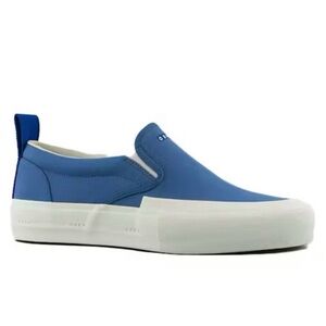 Men’s NIB OBRA 240 Canvas Slip-on Wrap-Toe Shoes in Blue/White, Size 8 (Flaw)